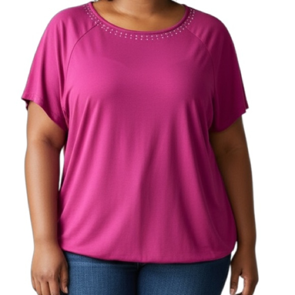 Notations Women’s Size 1X Pink Blouse